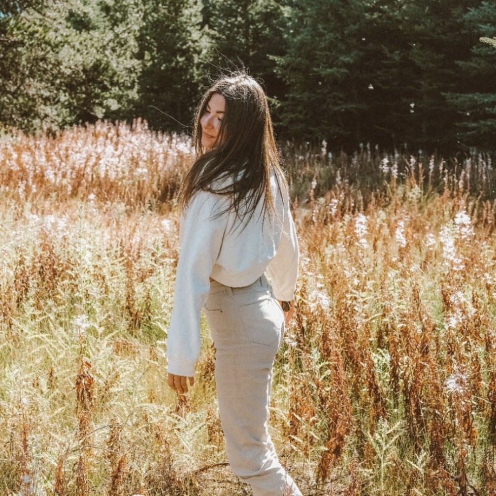 High Waist Straight Beige Denim